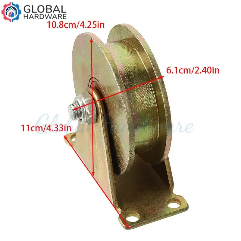 U-Shaped Bearing Groove Triangle Wheel Pulley – 90MM Heavy Duty for Movable Door Guide