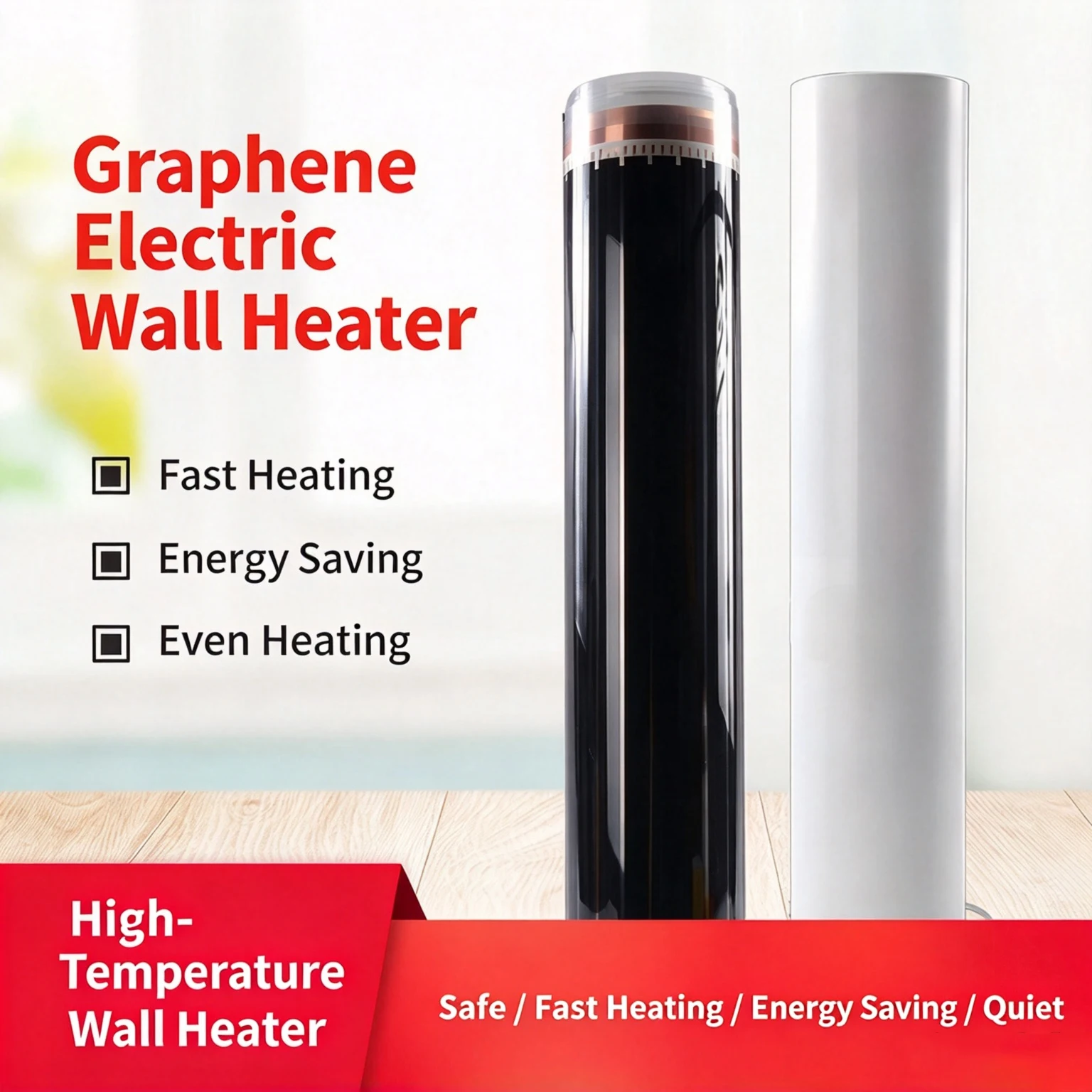 Far Infrared Graphene Heating Film Carbon Fiber & Crystal Energy Saving Heater for Home Underfloor Kang Bed Floor Heating
