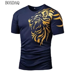 Men's Tiger T-Shirt Fashion 3d Male Short Sleeve Street Casual Sports Tops Oversized O-Neck Pullover Shirt Summer Man Clothing