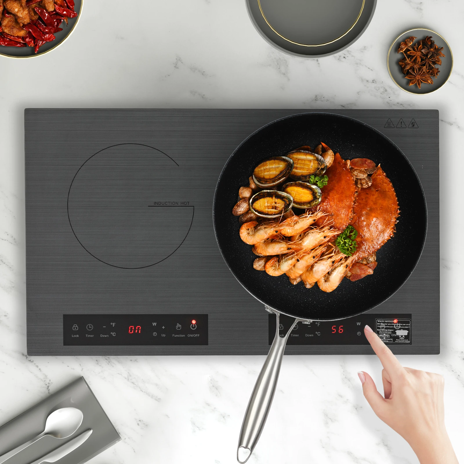 4000W 듀얼 인덕션 쿡탑 110V, 2개의 독립적인 - Hot Pot Portable Dual 리뷰 및 가격