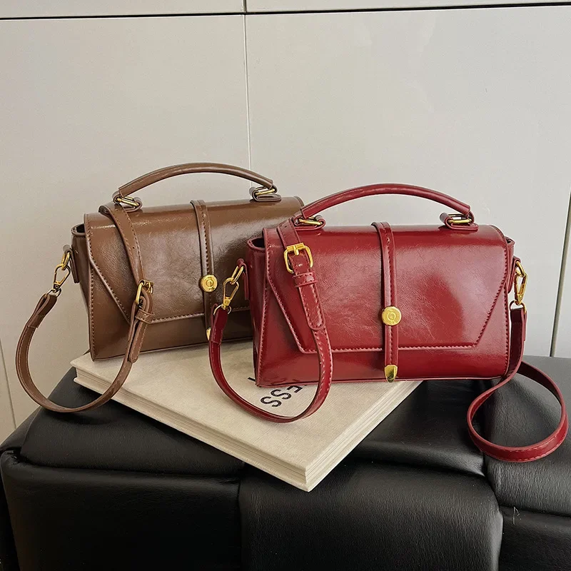 

2025 Korean Style Crossbody Tote - Blockbuster Vintage Trendy, Women's Elegant Mom Shoulder Purse