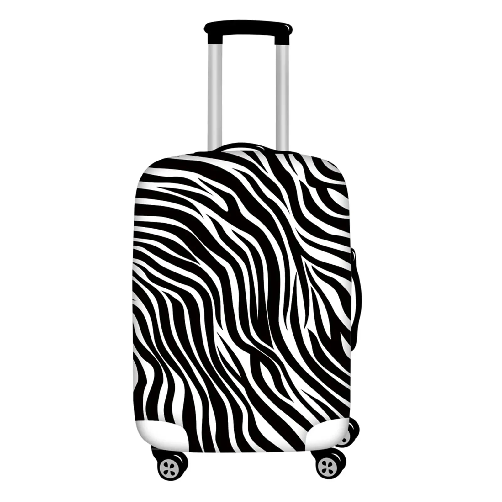 Foldable Zebra Stripes Print Luggage Protective Dust Cover Anti-scratch 18-32 Inch Suitcase Covers To Luggage Set Stretchable