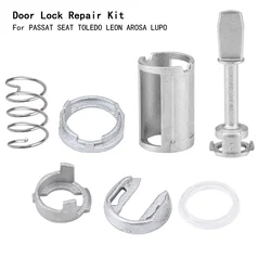 7Pcs Front Left Right Metal Door Lock Cylinder Barrel Repair Kit for PASSAT SEAT TOLEDO LEON AROSA LUPO for Part Replacement