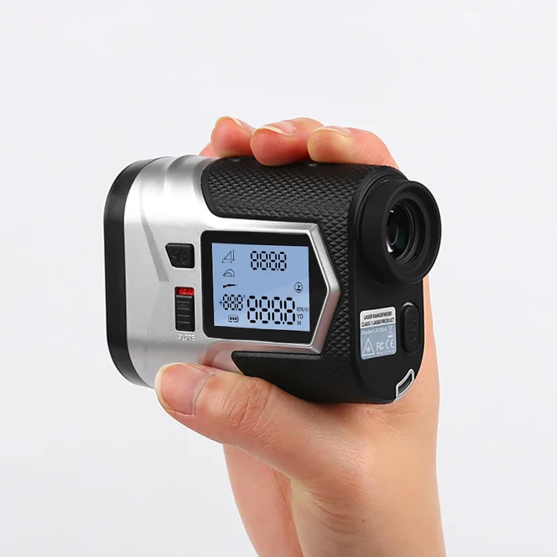 Outdoor Rechargeable Laser Rangefinder Golf 1200m with Slope Adjusted Flag-Lock Vibration Distance Meter