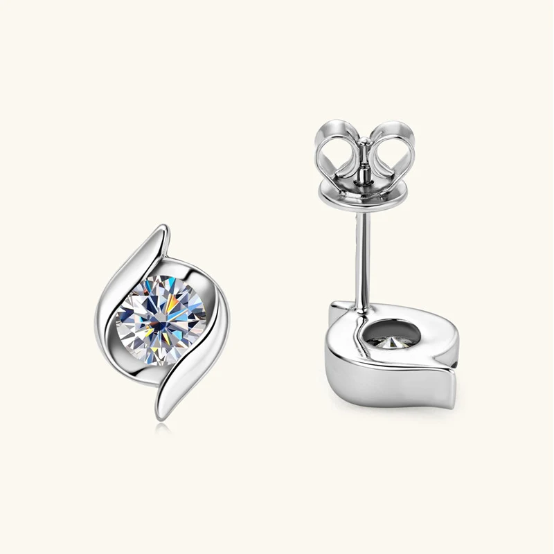 Sterling Silber 925 echter Moissanit Schmuckset für Frauen 2,0 ctw D Farbe Labordiamant Ohrstecker Anhänger Halskette Sets Geschenk – Detail 25