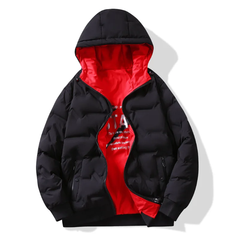 

2023 Winter New Double Sided Hooded Couple Thickened Warm Down Coat