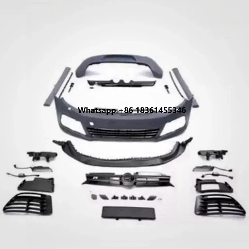 

Front Rear Bumper Carbon Fiber Hood Tail Wing Side Skirt Engine Cover Front Rear Lip for Golf 6 R20