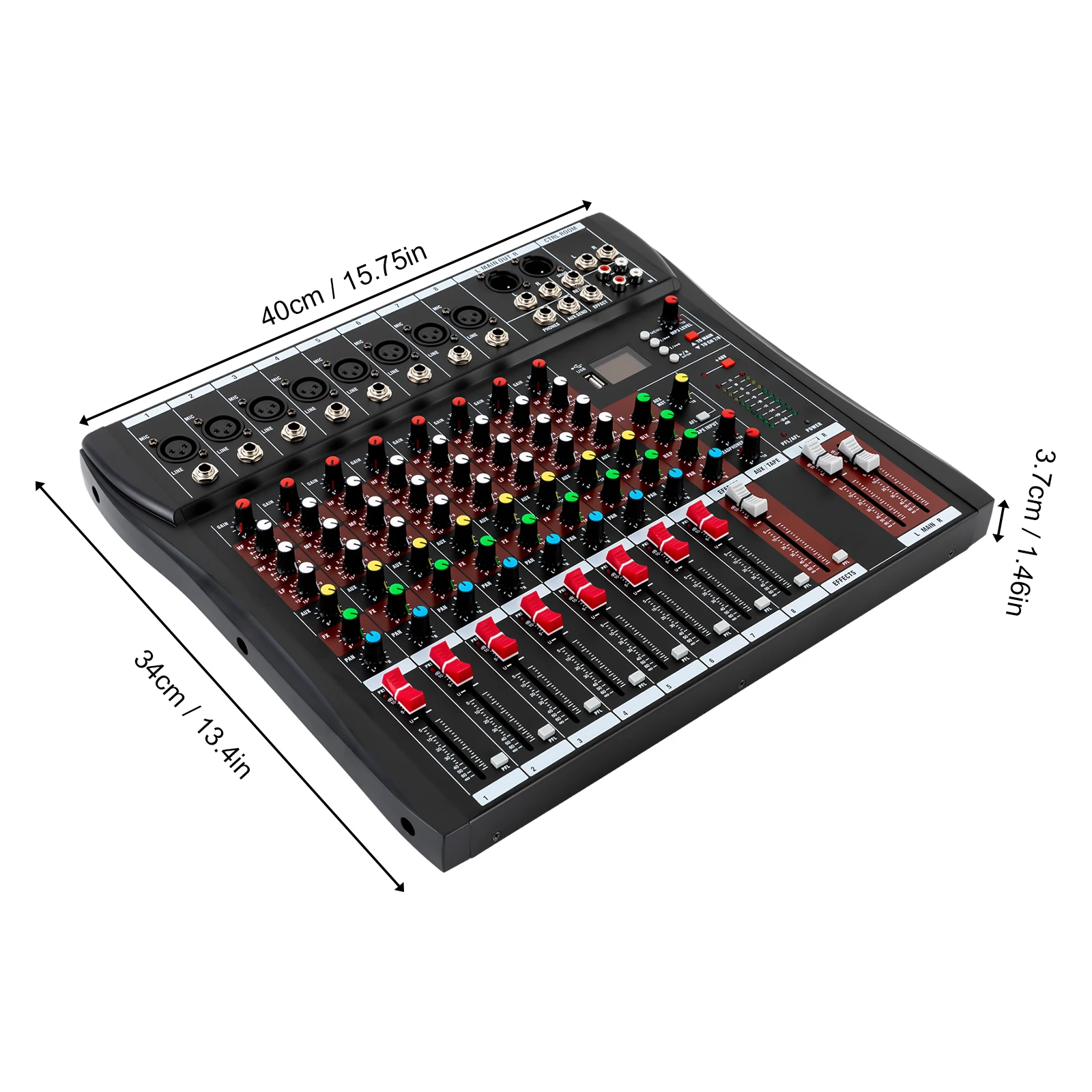 8-kanaals Bluetooth Live Studio Audio Mixer Bluetooth Live Studio Audio Mixer Mixing Console USB Professional