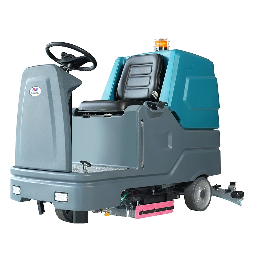 Automatic Industrial Ride On Electric Warehouse Cleaning Floor Scrubber Machine