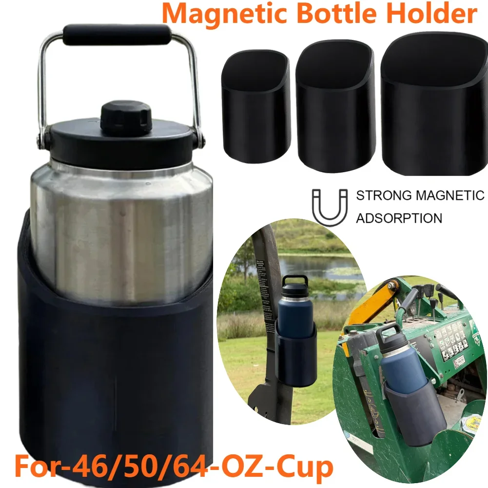 Magnetic Bottle Holder for 46/50/64 Oz Cup Heavy Duty Drink Holder Water Cup Mounts for Tractor Fridge Yacht RV Forklifts Truck
