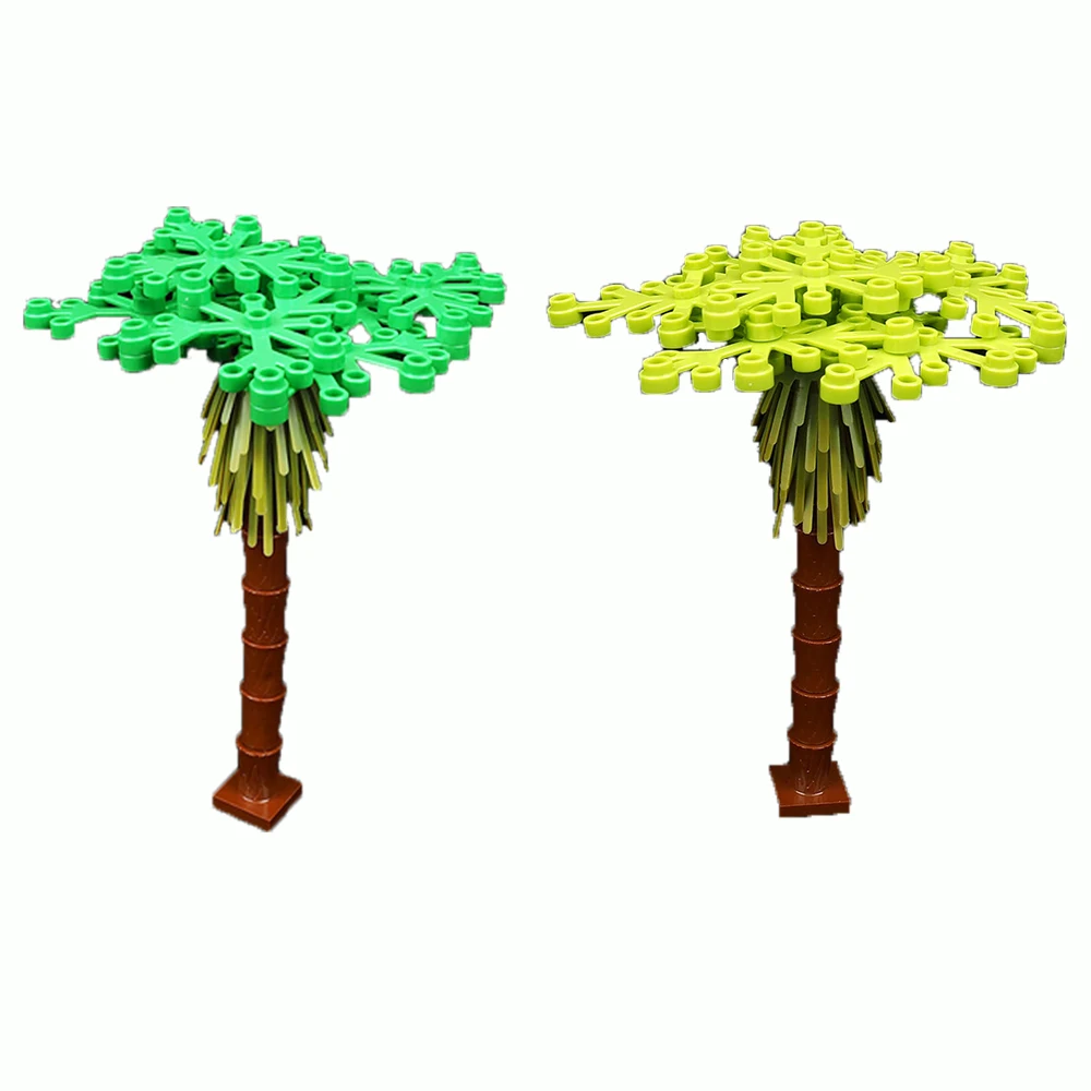 MOC DIY Dschungel-Garten & Baum-Bausteine - Hoflandschaft-Steine Kompatibel mit Großen Stadtansicht-Sets