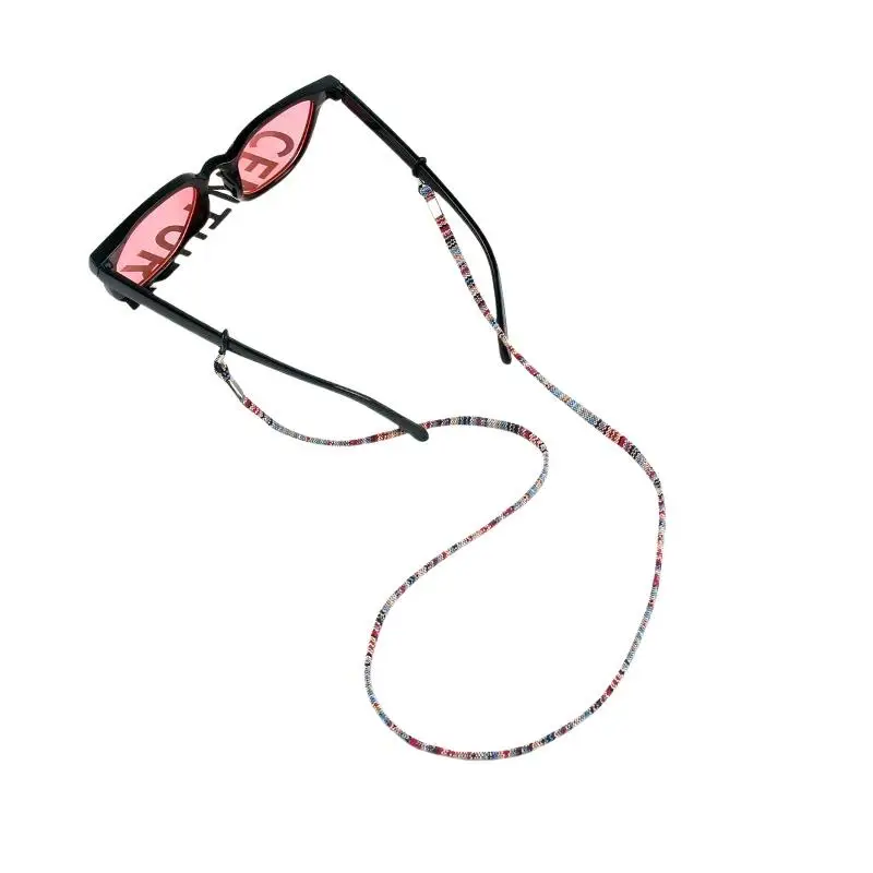 Boho-Brillenband aus Baumwolle, hochwertiges ethnisches Seil zur Brillenbefestigung, Halskette für Damen und Herren, Brillenband. – Detail 6