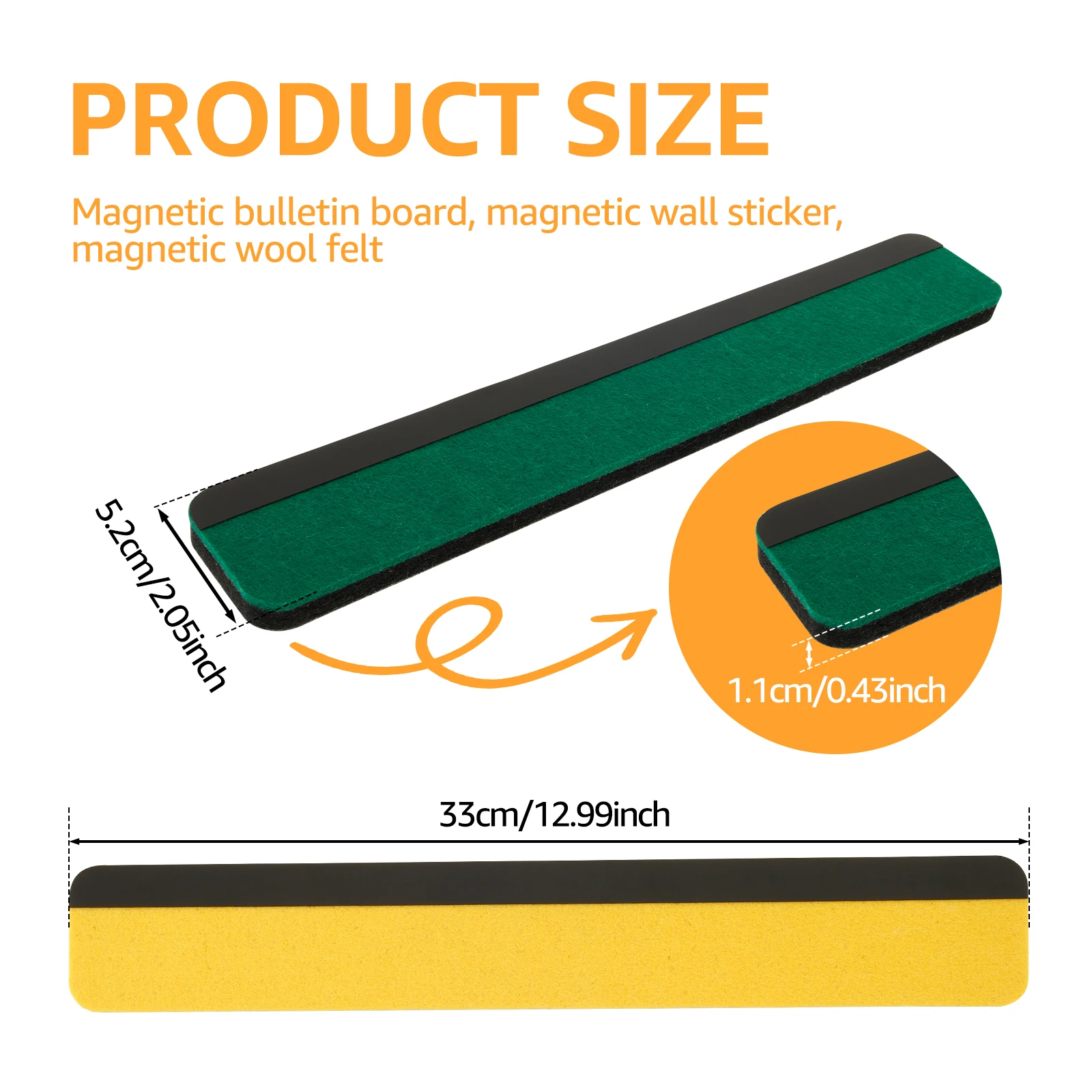 5 ชิ้น Office Cork Board ชุด Strong กาวแถบ Cork ชุดสีดํา Felt Wall ขนาดเล็ก Bulletin Board ใช้งานง่ายสําหรับ Home Office
