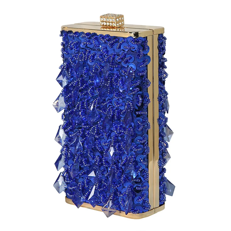 

Crystal Diamond Square Clutch Handbag for Women 2024 Glass Rhinestones Party Gold Purse Designer Tassels Bags Top Handle Bags