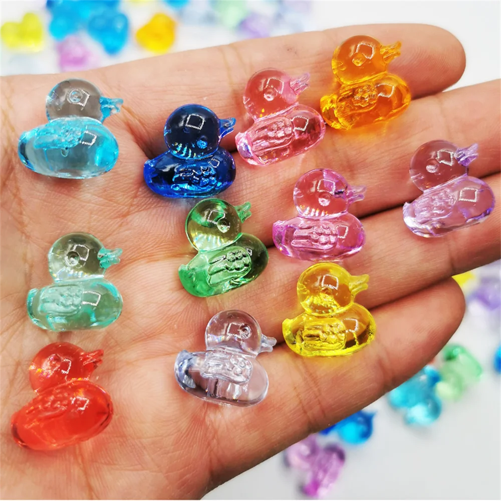 10/20/50 Pieces 17*17*13mm Acrylic Mini Transparent Duck Shape Game Pieces For Board Games Accessories