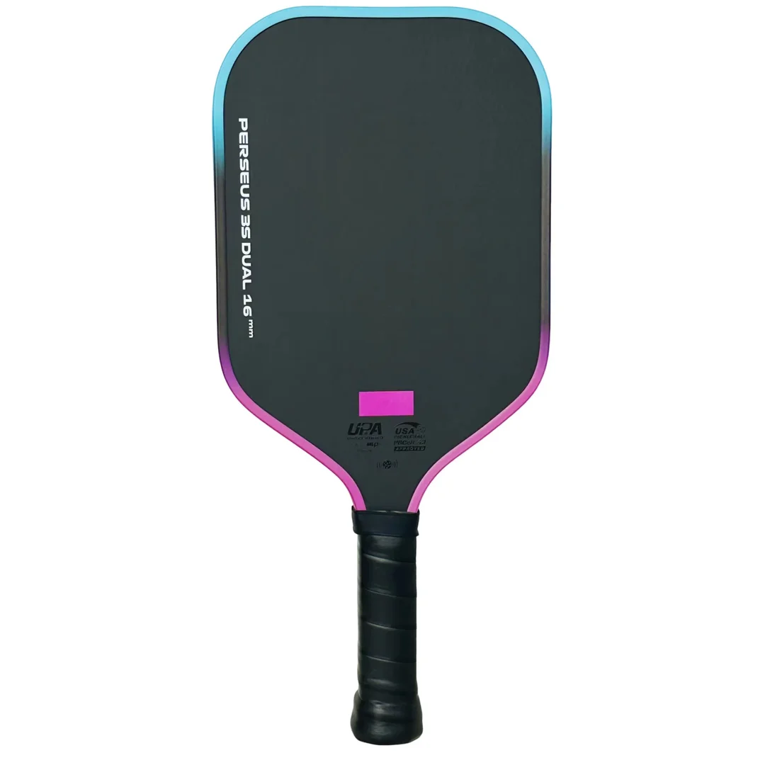 T700 Carbon Fiber Pickleball Paddle, Woven Texture Matte Surface, Gradient Color Frame,Polymer honeycomb