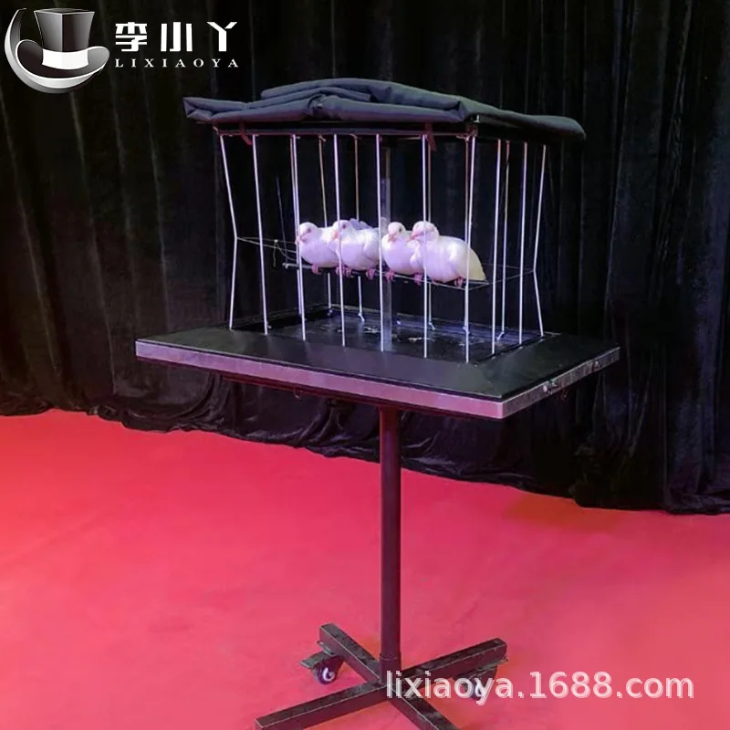 Vanishing Dove Cage Bird Cage Disappearing Table Magic Tricks Professional Magician Stage Gimmick Illusions Props Comedy Magica