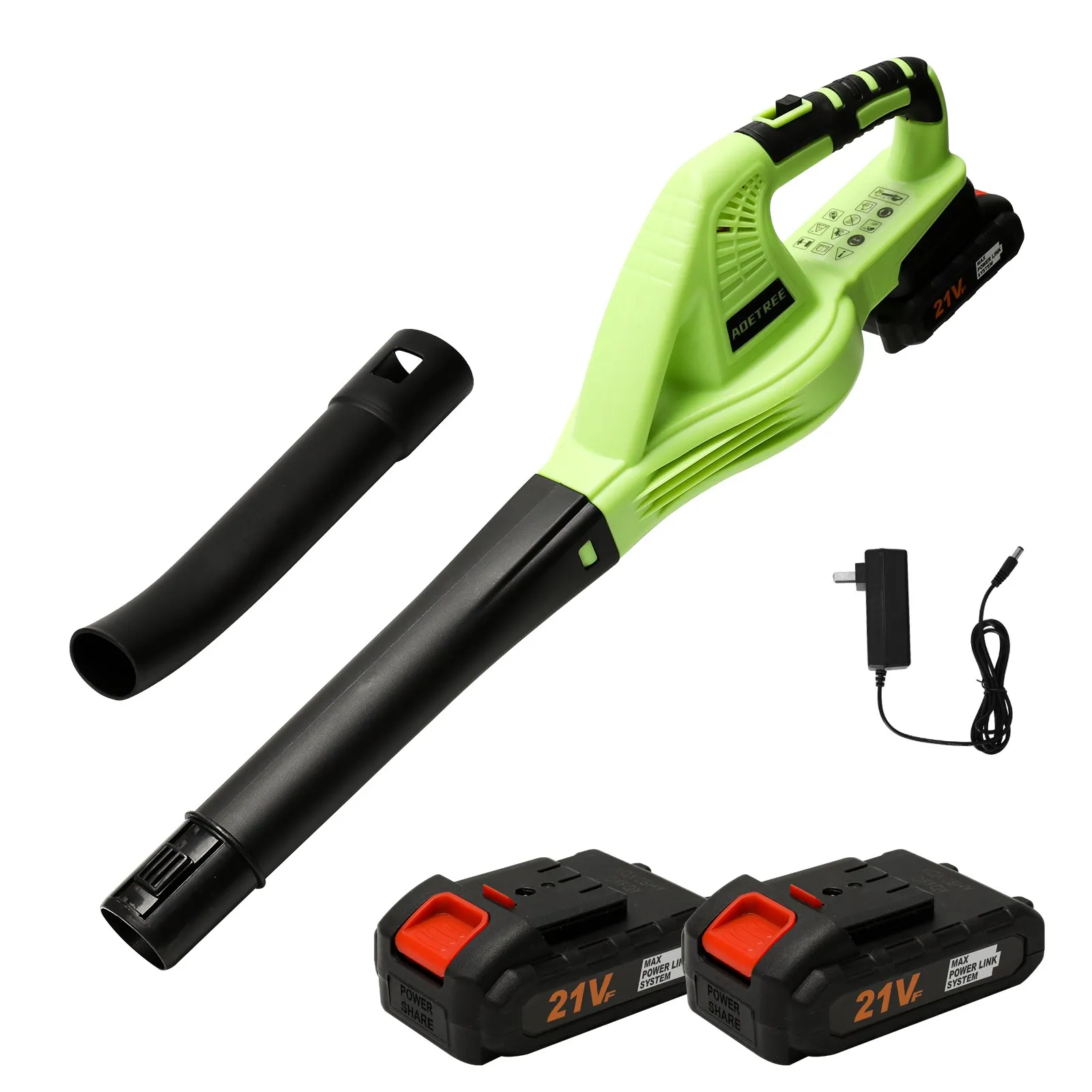 3000W Cordless Leaf Blower 21V Electric Cordless Leaf Blower, 2 Speed Modes for Lawn Care, Garden, Leaf Blowing