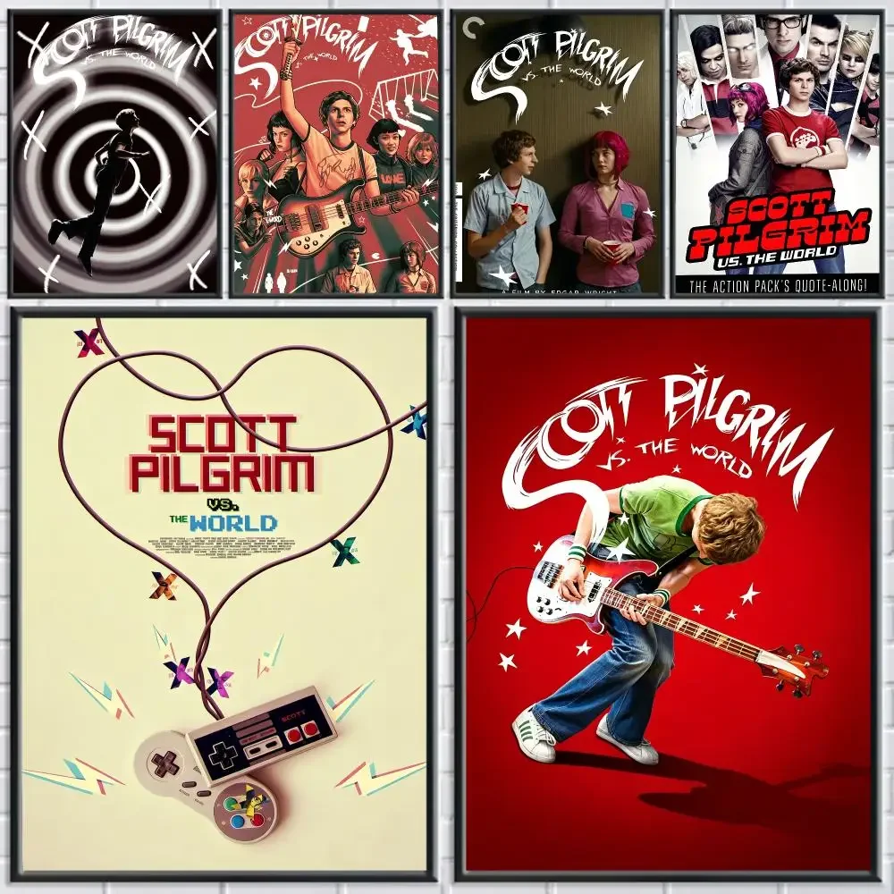comic Scott Pilgrim vs. the World HD Self Adhesive Waterproof Art Print Wall Decor for Bedroom Living Room Home Gift