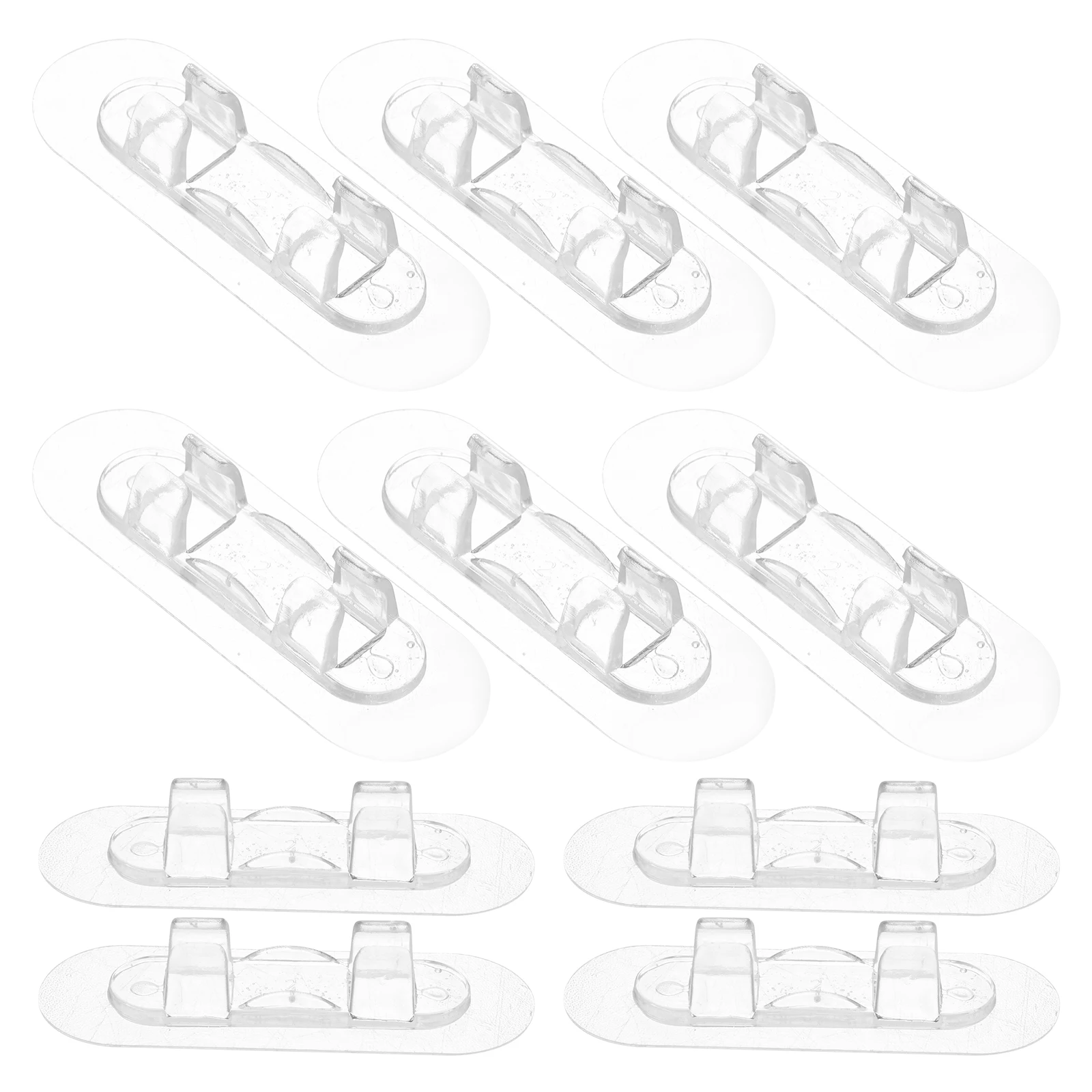 

10pcs Cable Fixer Wire Organizer Home Appliance Cord Wrap Transparent Strong Reliable Humid Resistant Multiple Use Acrylic Cord