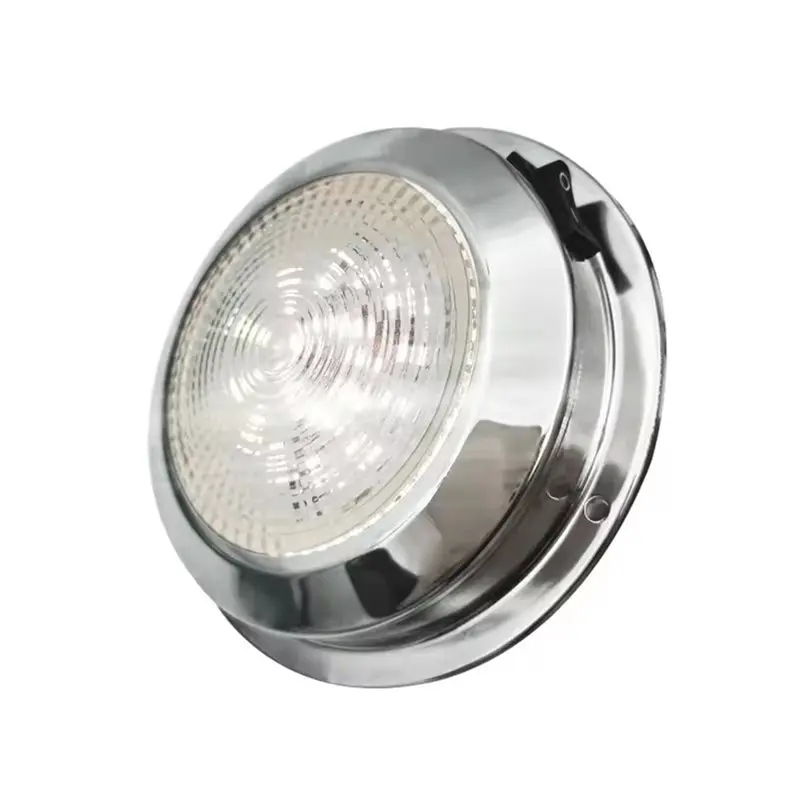 Superior-6X 3-Inch LED Stainless Steel Cabin Light Ceiling Light Button Circular Light Yacht Marine Accessories
