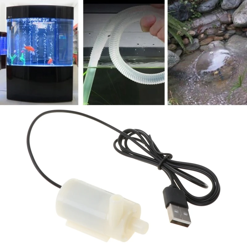 F92B USB Mini Bomba agua motoras con alimentación Fisionarios Aquario Mini Micro Fuente Bomba