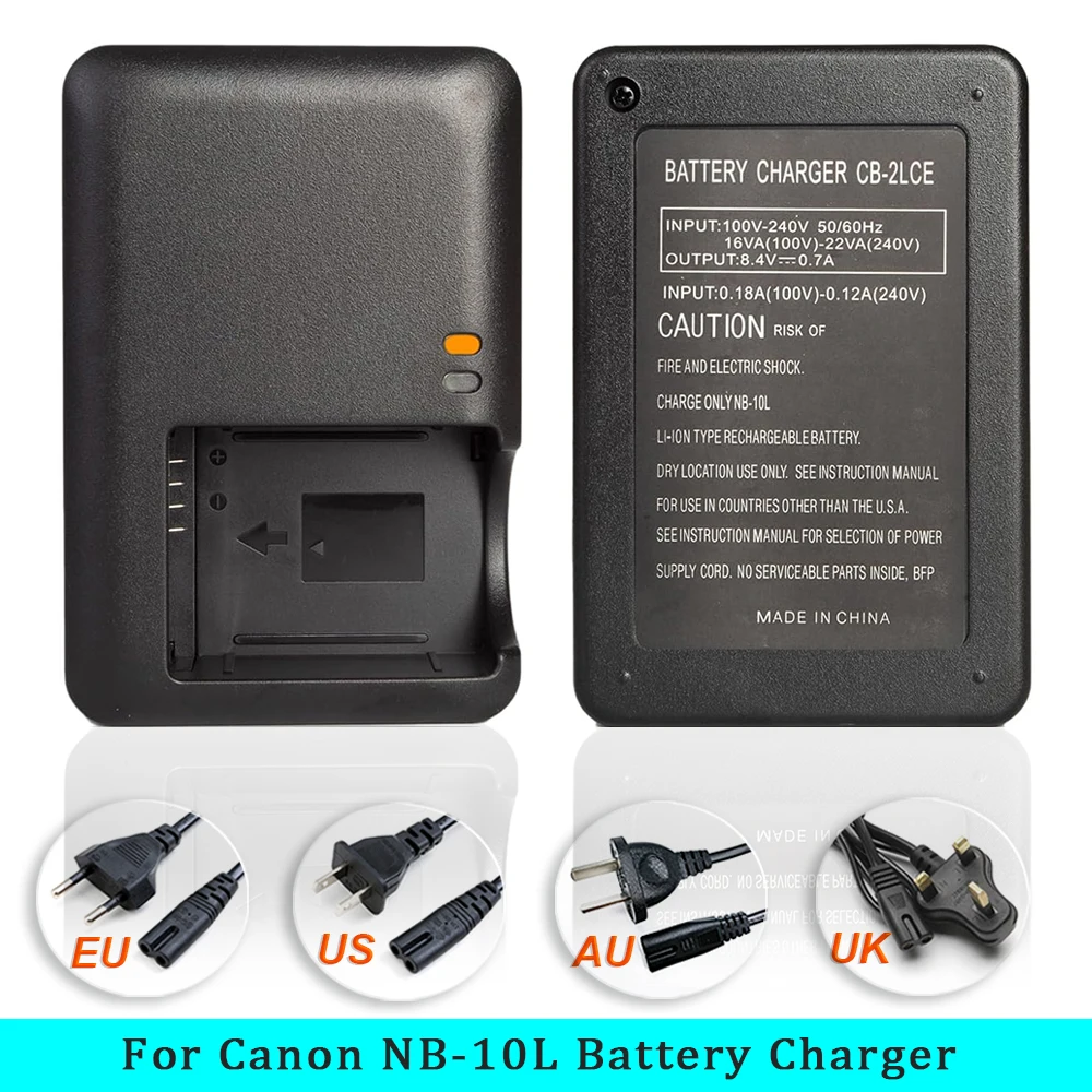 Caricatore USB Doppio DSTE CB-2LC Per Canon NB-10L – Ricarica 2 Batterie, Protezione Multipla