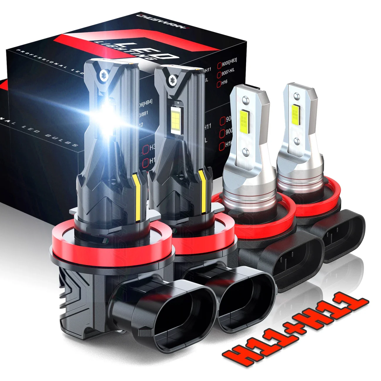 

H11+H11 LED Headlight Foglight Combo For Toyota Verso 2009-2018 Low/Fog Beam Kit