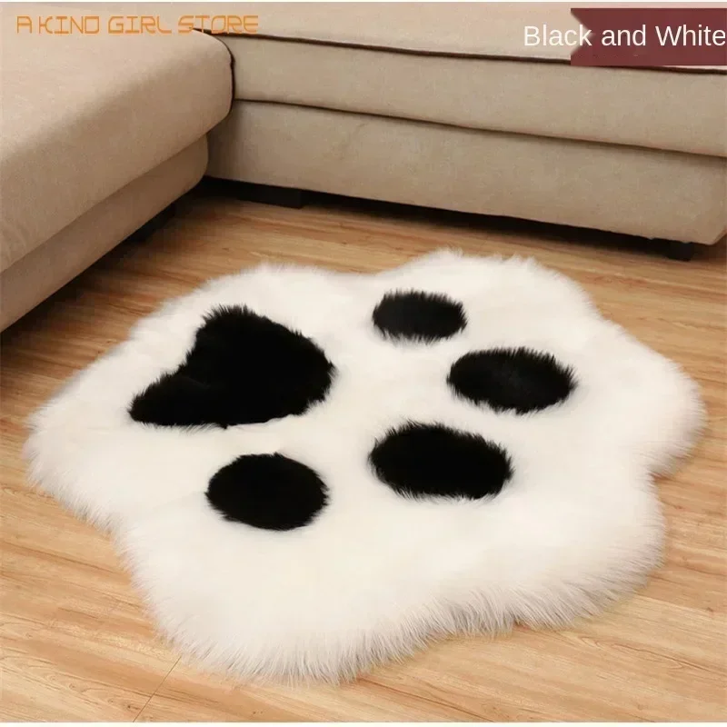 Cute Cat Paw Bear Foot Cushion Animal Footprint Shape Soft Plush Carpet Home Sofa Table Floor Mat Bedroom Decorative Carpet 2021