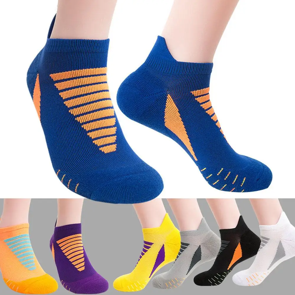 

1 Pair Running Socks Breathable Towel Base Cushioned Moisture-managing Athletic Terry Socks Men Women For Hiking Sports N6w4