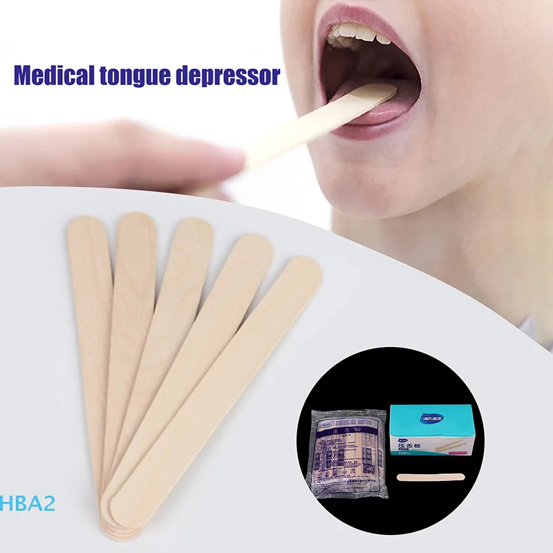 【H】Despressor de língua descartável médico para exame oral crianças treinamento muscular oral vara espátula de depilação varas de cera