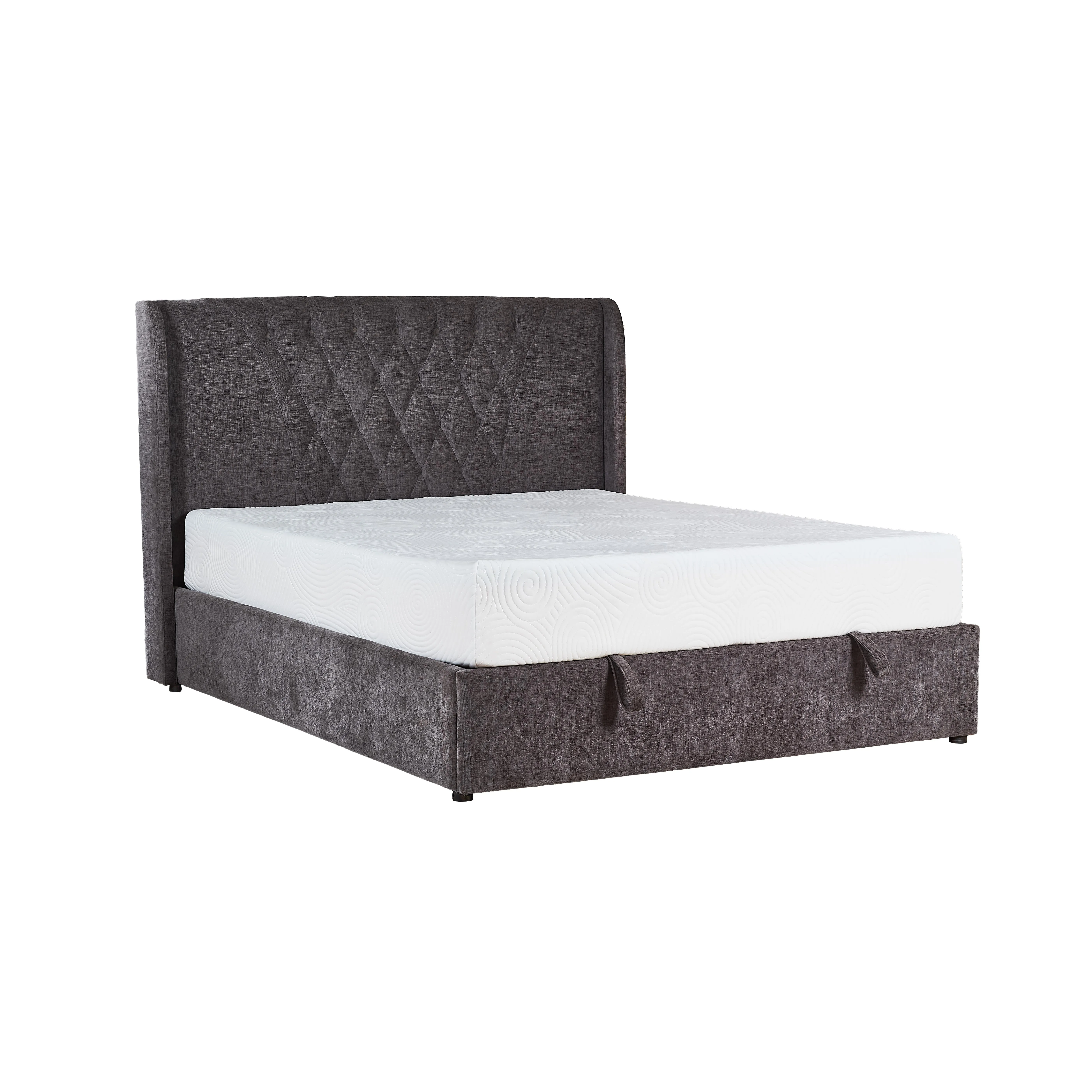 

Elegant Design Bedroom Furniture Upholstered Bed Frame King Queen Size Bed Basepromote sales