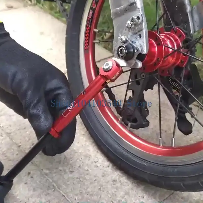 

02DC Folding Bike Stand Adjustable Foot Side Stand Universal Kickstand Accs