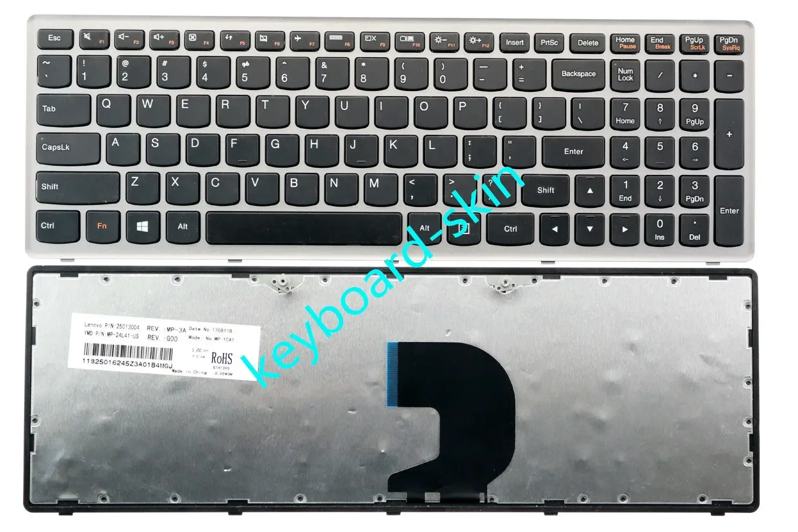 Nowa klawiatura US bez podświetlenia dla Lenovo Ideapad P500 P500A Z500 Z500A 9z. N8rsc. 301 PK130SY1D00 laptop