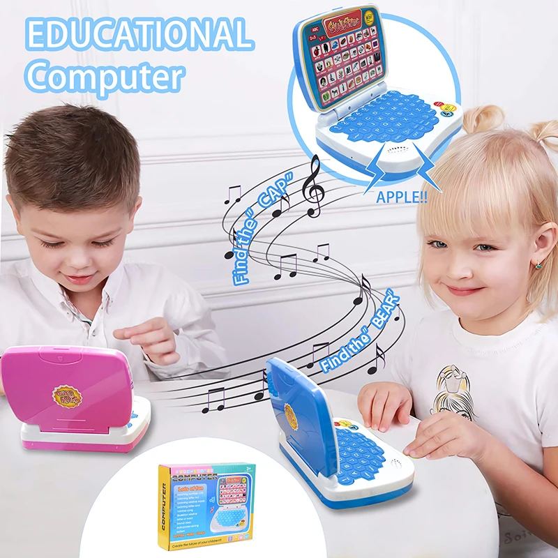 

Mini educational computer toy, interactive electronic toy, teaches letters, numbers, and words, Christmas gift