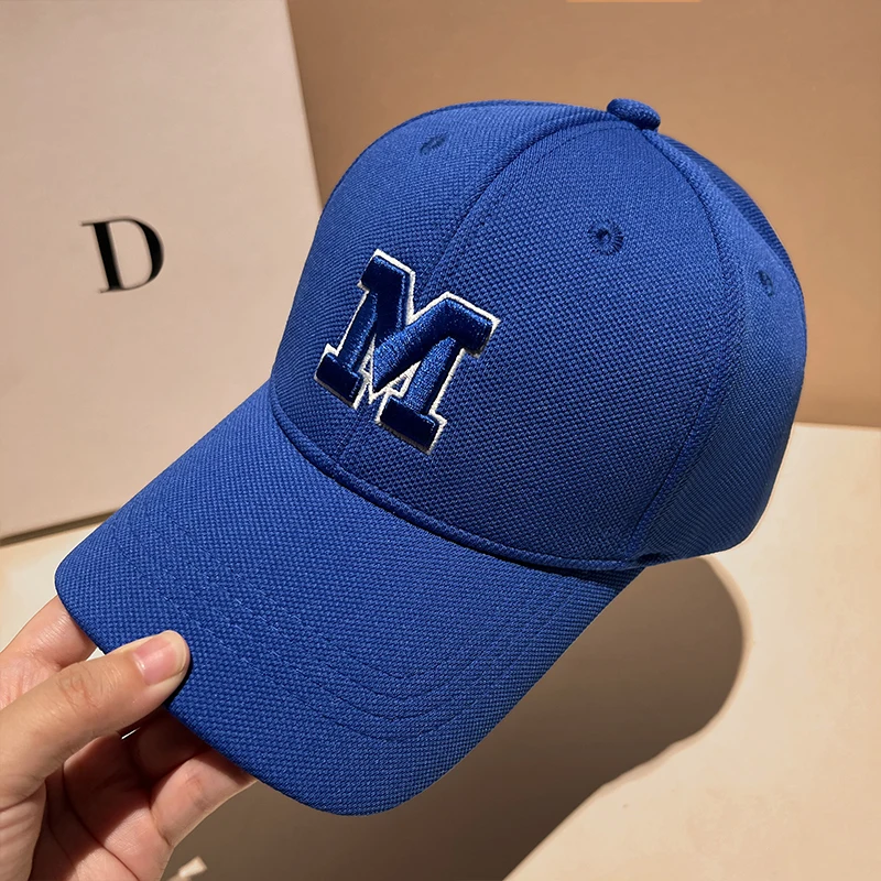 Unisex baseball cap kpop three-dimensional embroidery M letter Snapback Bone breathable deepening design chapeau femme