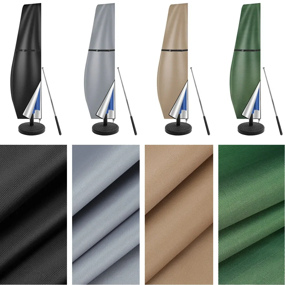 265CM Patio Umbrella Cover Waterproof Outdoor Anti-UV 210D Umbrella Cover with Zipper (Fit Offset Umbrella 9ft-12ft)