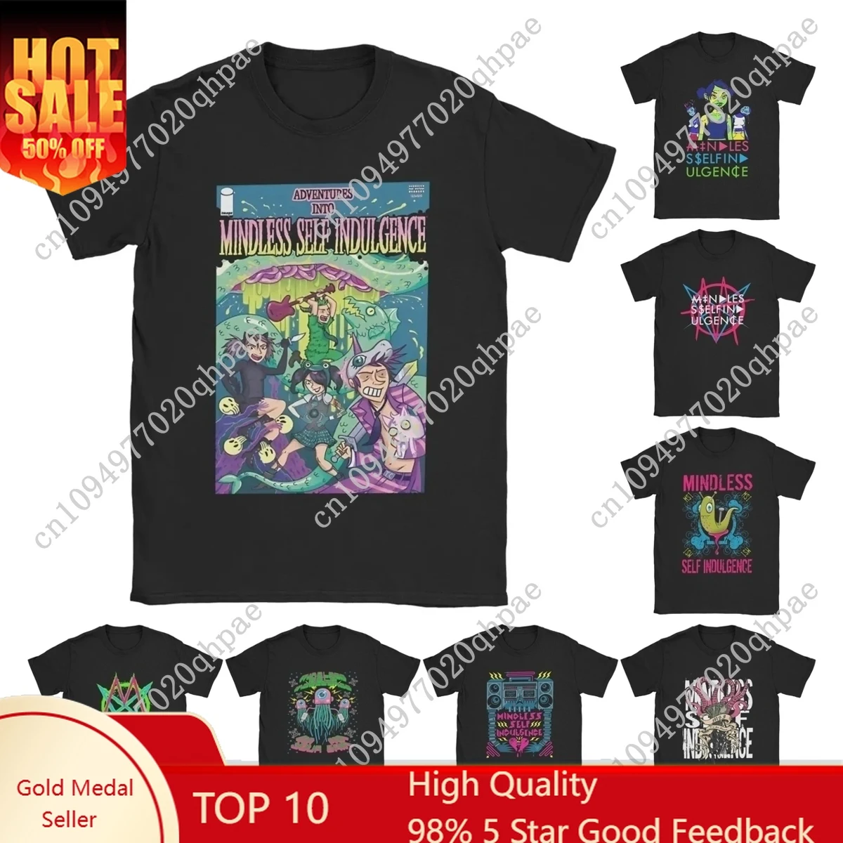 

Leisure Mindless Self Indulgence MSI Comic T-Shirts Men Cotton T Shirts Punk Band Music Short Sleeve Tee Graphic merchandise