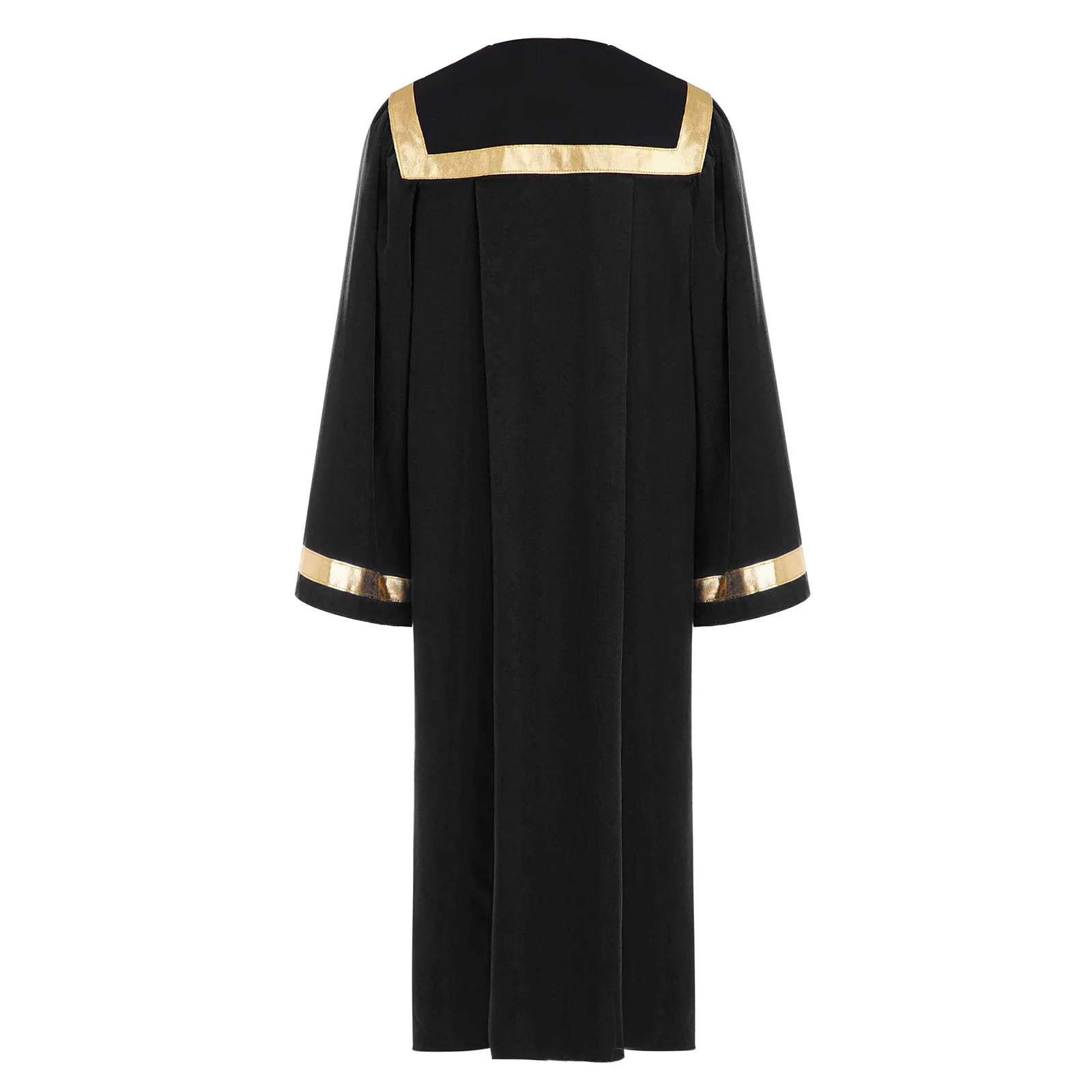 

Boys Girls Choir Performance Costume Choir Church Praise Robe Liturgical Worship Dress Long Sleeve Metallic Graduation Gowns