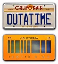 Back to The Future | Outatime + 2015 | Metal License Plates -License Plate License Plate Frames Car Decor License Plate