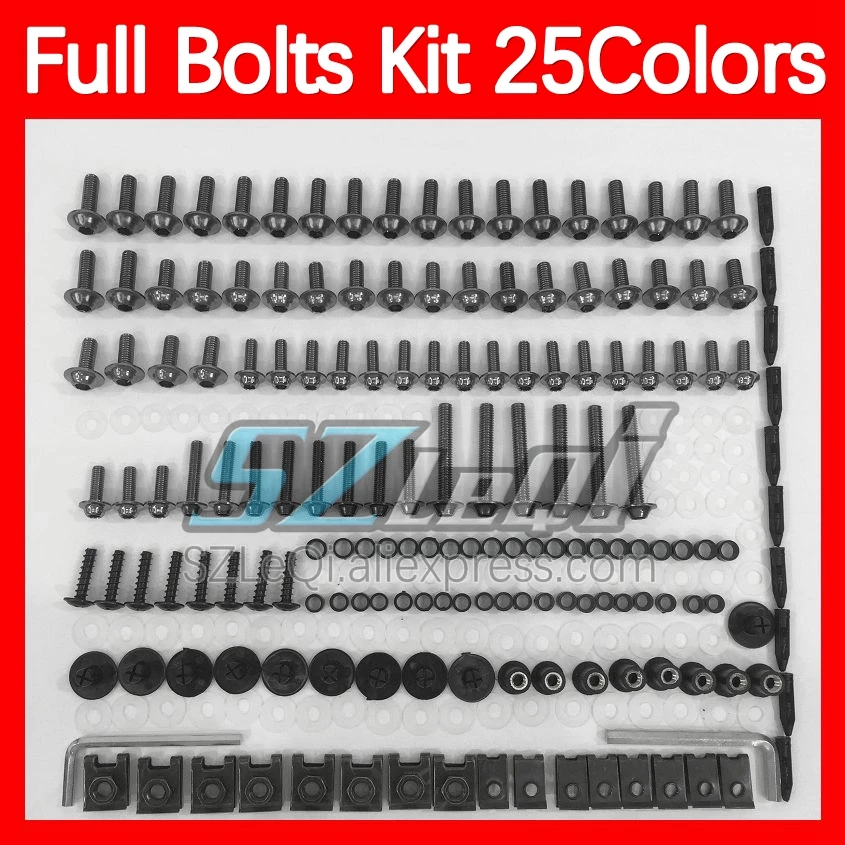 Fairing Bolts Full Screw Kit For YAMAHA YZF1000R Thunderace YZF 1000R 96 97 98 99 00 2001 2002 2003 Body Bolt Screws Nuts 268ps