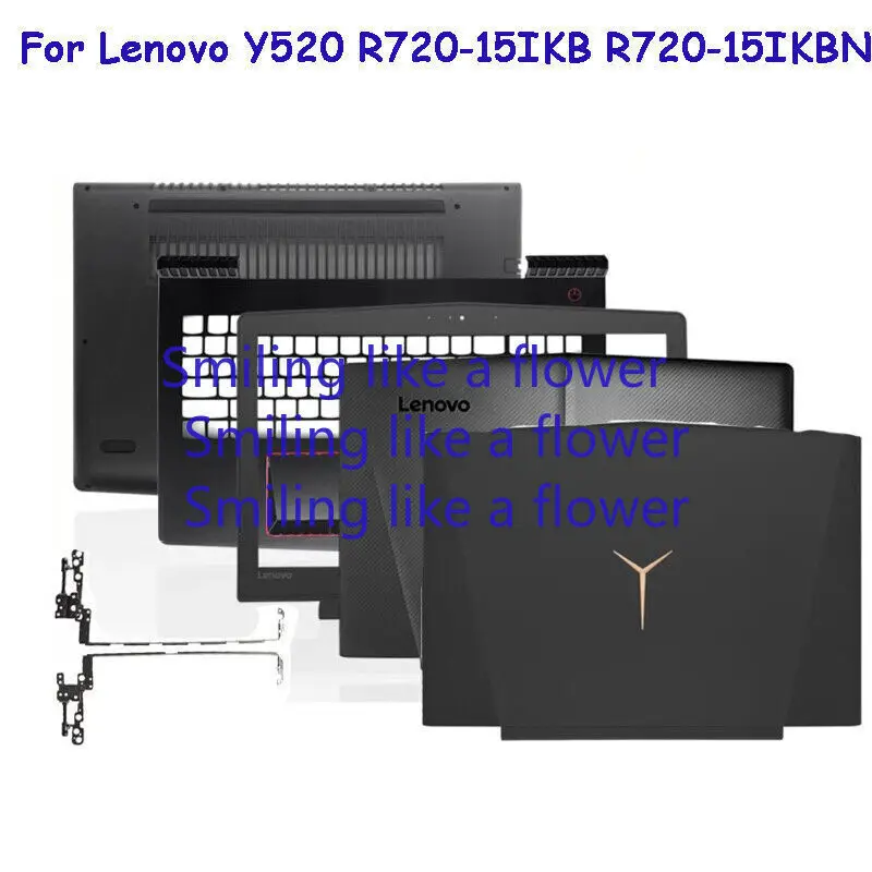 Cubierta trasera LCD reposamanos cubierta inferior bisagra de bisel para Lenovo Y520 R720 R720-15IKB