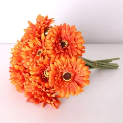 5/10PC Artificial Silk Gerbera Home Decoration Flower Heads Daisy for Wedding Holding Simulation Flowers Garden Home Decoration