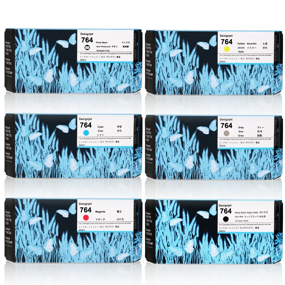 For HP 764 Ink Cartridge 300ML With Full Ink HP764 For HP Designjet T3500 Printer C1Q13A C1Q14A C1Q15A C1Q16A C1Q17A C1Q18A