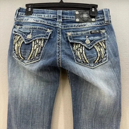 

Harajuku Y2K New Gothic Revival Mens Jeans Embroidered Wings Women Blue Denim Embroidery Pocket Hip Hop Wide Pants Streetwear