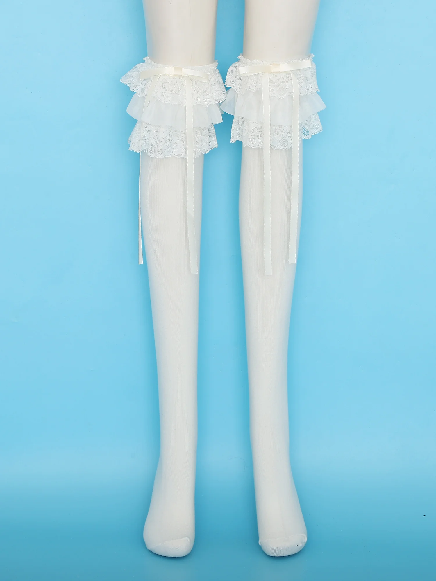 JK Lolita-calcetines largos hasta el muslo para mujer, medias sobre la rodilla, gótico, japonés, Cosplay, disfraces, accesorios