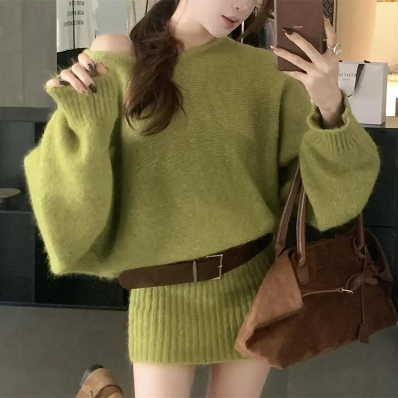 

Korean Bodycon Knit Dress 2025 Autumn Winter Slim Fit Mini Dress Coquette Aesthetic Layering Piece Womens Fashion