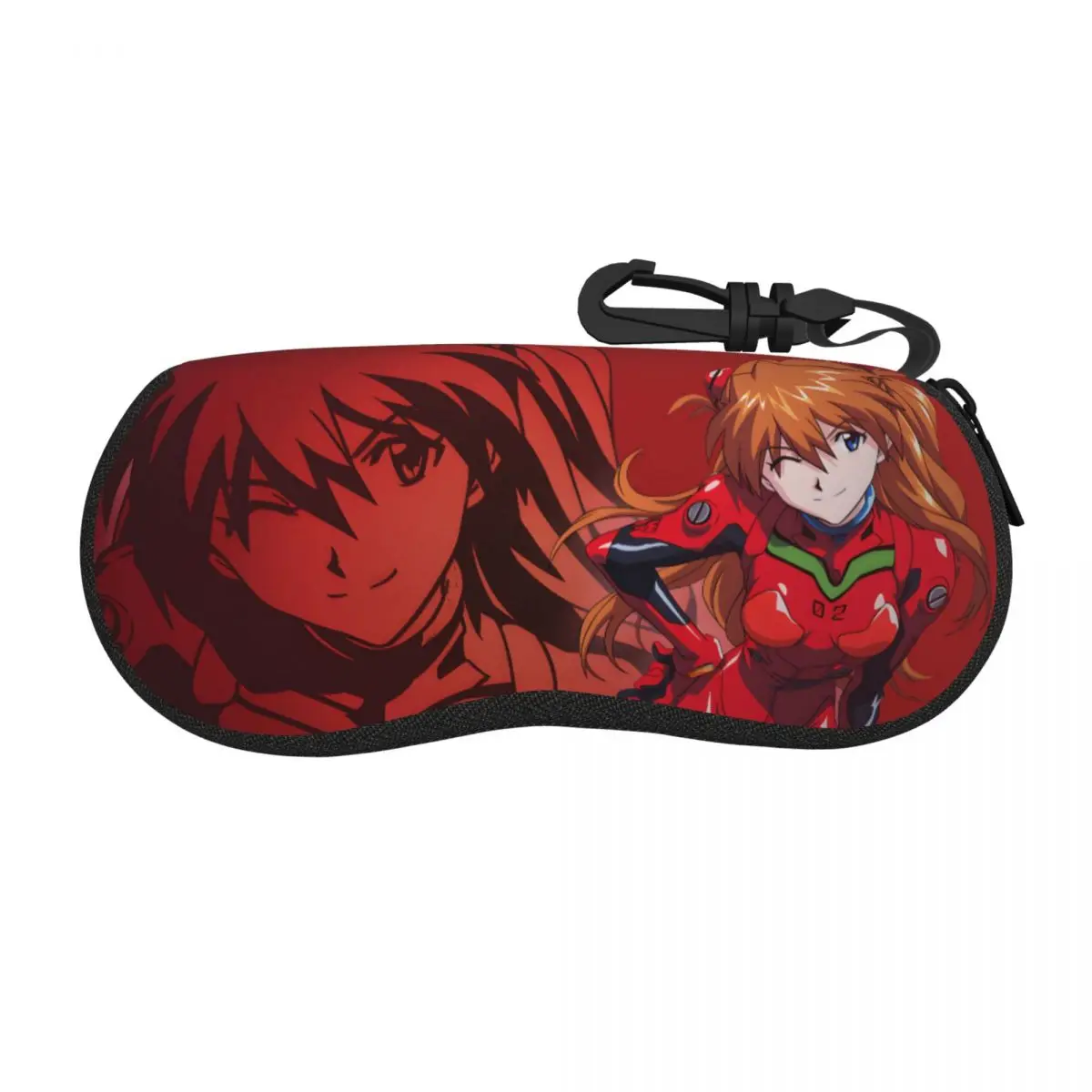 Maßgefertigtes E-Evangeliones Anime Sonnenbrillen-Etui Weiches Neopren-Reißverschluss-Comic-Brillenetui Schutzhülle für Brillen