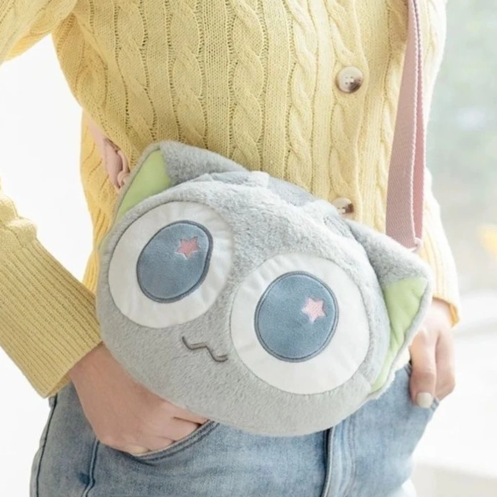 Anime The Legend of Luo Xiaohei Cosplay Backpack Plush Shoulder Bag Black Grey Handbag Soft Crossbody Bag Cute Accessories Props - Image 4