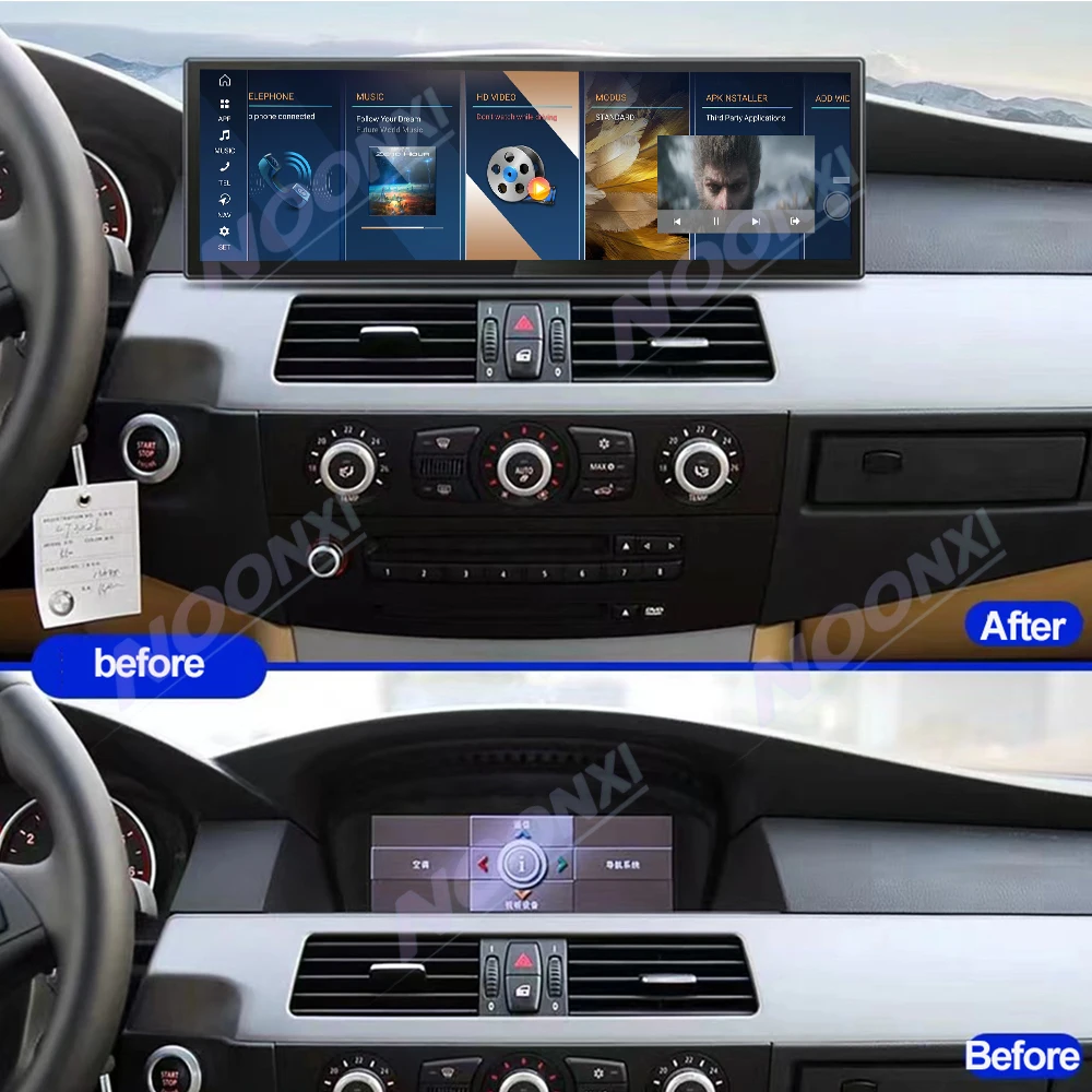 For BMW 5 Series E60 2005-2008 CIC CCC CarPlay Radio 14.9